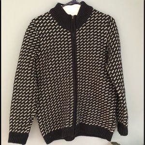 ll bean zip front sweater